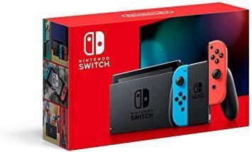 Fashion Nintendo Switch - Consola color Azul Neón/Rojo Neón (Modelo 