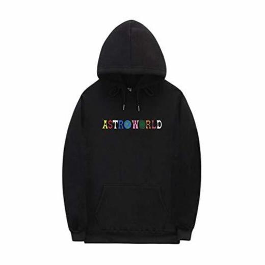 PANOZON Sudadera Hombre Travis Scott Astroworld Impresión de Logo Hoodie Chaqueta con