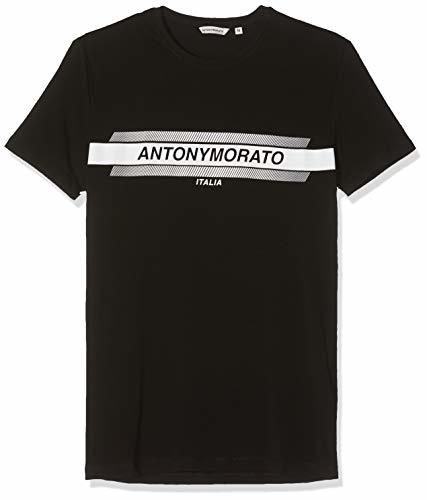 Moda Antony Morato T Shirt Girocollo Manica Corta Stampa Logo Camiseta de Tirantes,