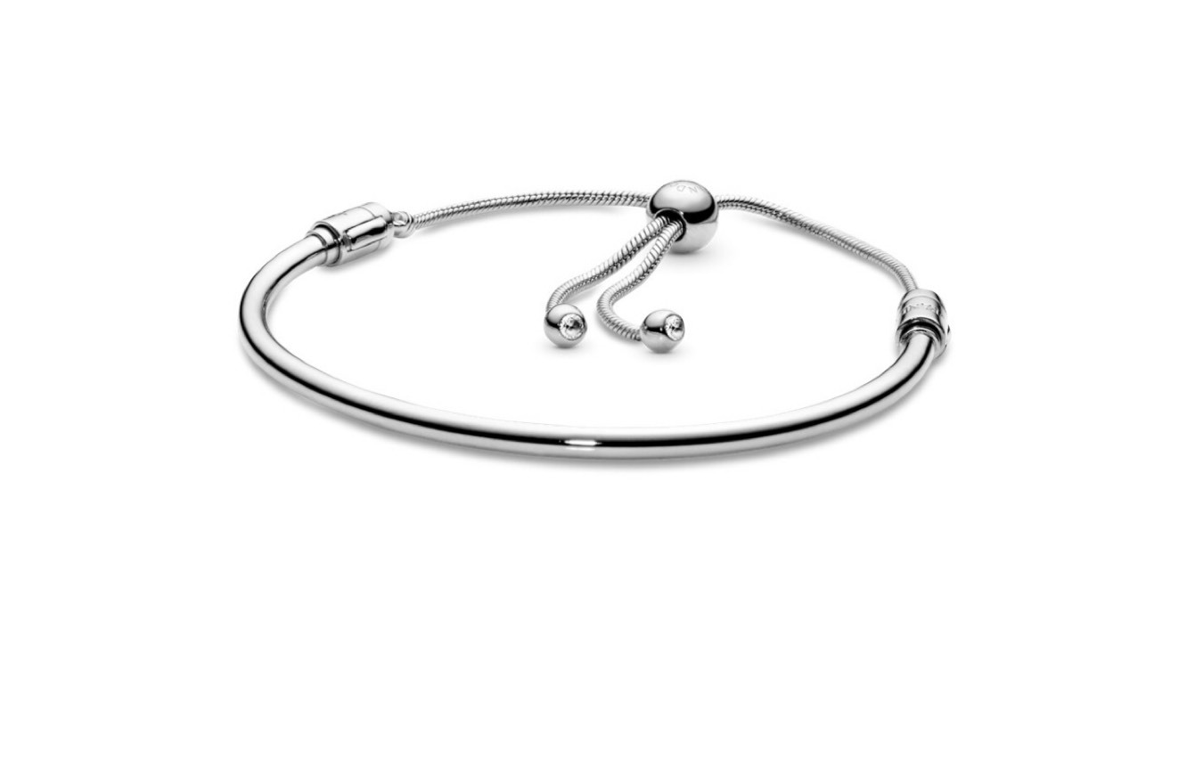 Moda Bangle Sliding Moments com duas zircónias