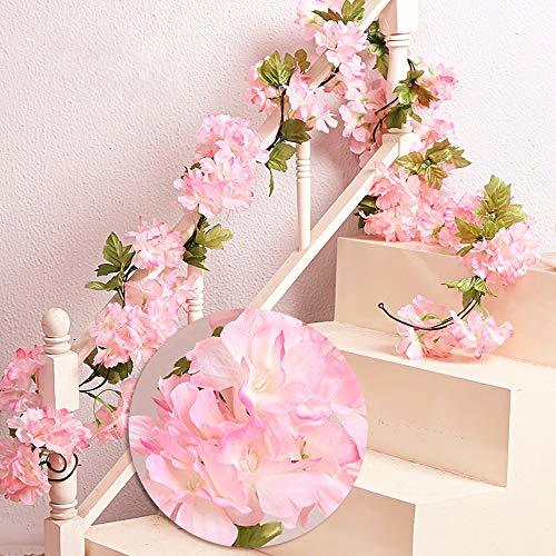 Productos MZMing 2piezasx235cm Flores de Cerezo Artificiales Colgante Vines Guirnaldas de de Simulación