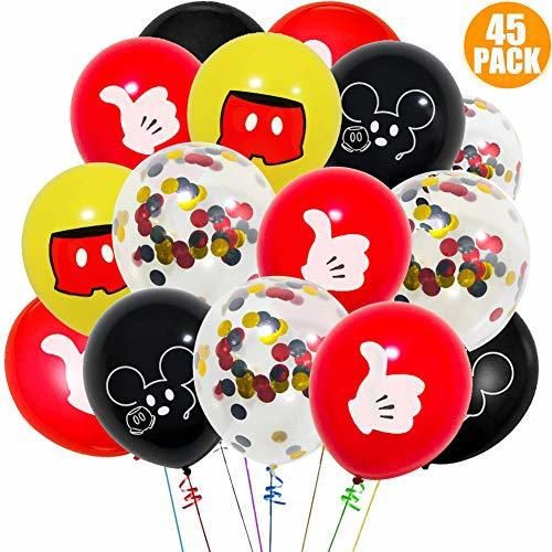 Paquete de 45 globos de Mickey Mouse
