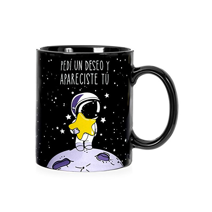 Elemento de la categoría hogar Taza mug desayuno de cerámica negra 32 cl