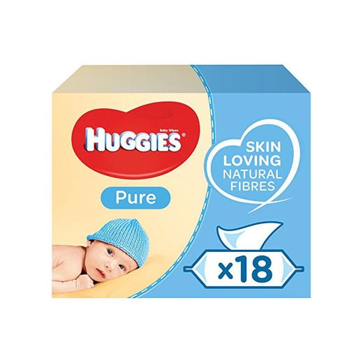 Huggies Pure Toallitas para Bebé - 18 paquetes de 56 unidades