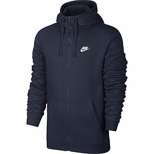 Nike M NSW FZ FLC Club Sudadera con Capucha, Hombre, Azul