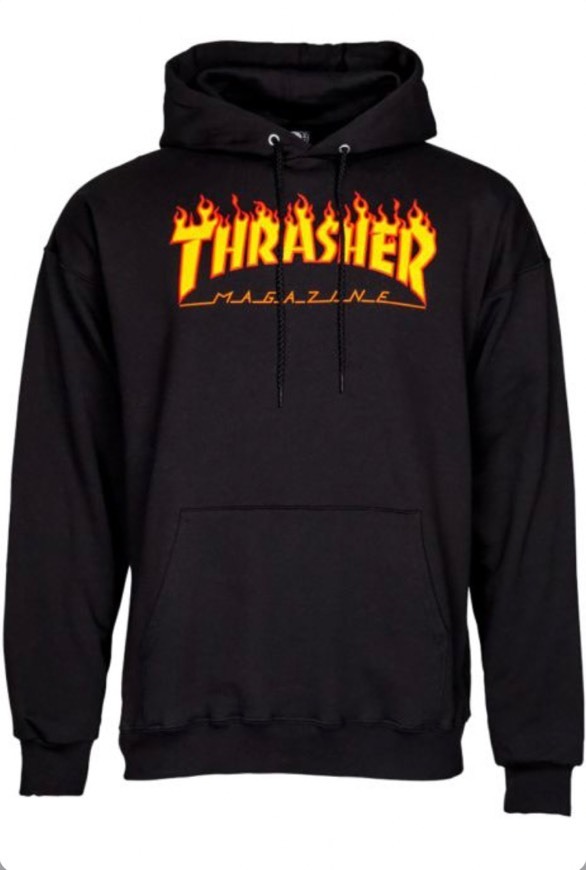 Moda SWEAT CAPUZ THRASHER FLAME LOGO BLACK- EP