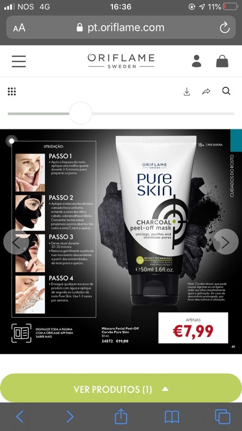 Producto Máscara facial 