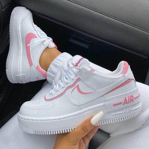 Air force 1 - baskets - Blanc ombré et rose 