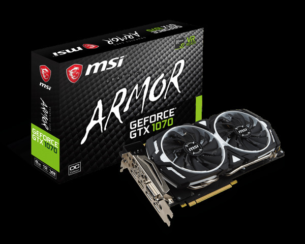 Product Placa Gráfica MSI GeForce GTX 1070 Armor 8G OC