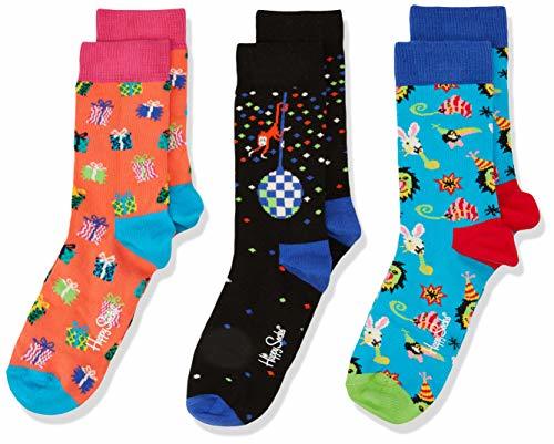 Moda Happy Socks Kids Party Animal Gift Box Calcetines, Multicolor