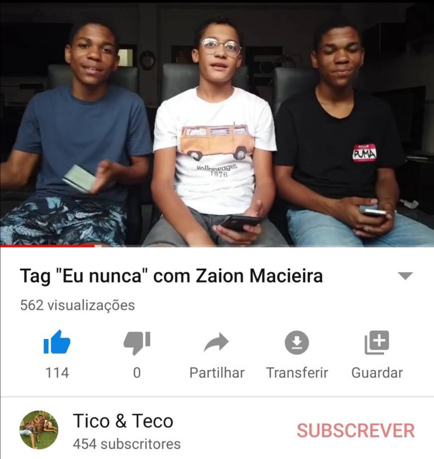 TAG EU NUNCA 