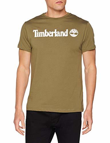 Lugares Timberland SS Crew Linear Logo tee Camiseta, Verde