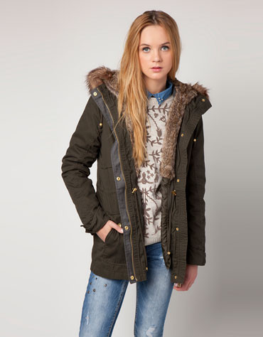 Moda Casaco de inverno-BERSHKA