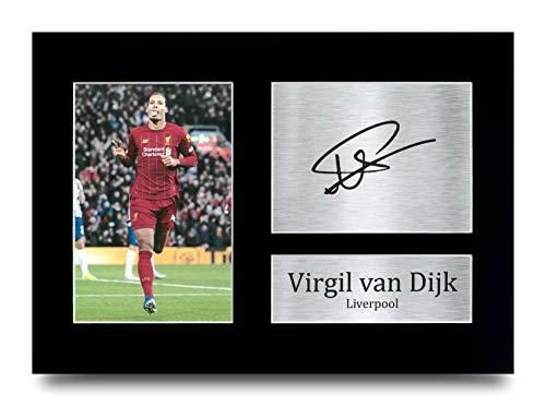 HWC Trading Virgil Van Dijk Liverpool Gifts - Foto firmada para Fans