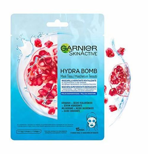 Garnier Skin Active Mask Tissu Mascarilla de Tela Hydra Bomb Hidratante Energizante