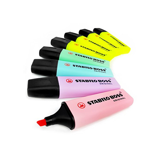 Marqueur Surligneur Stabilo Boss Original - Lot de 4 stylos pastels