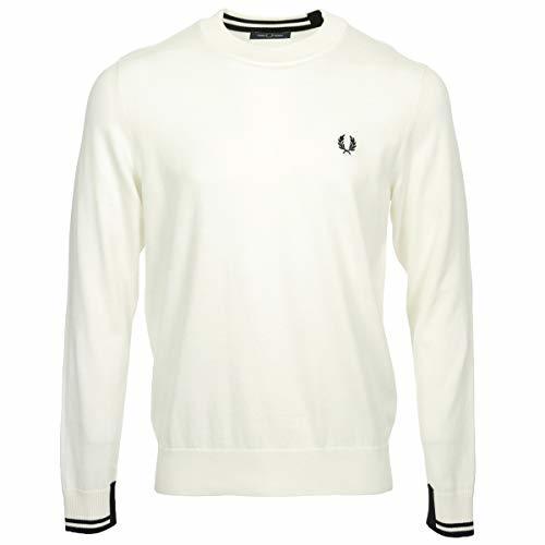 Moda Fred Perry Abstract Tipped Crew Neck Jumper