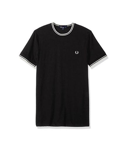 Fred Perry Fp Twin Tipped Camiseta, Negro