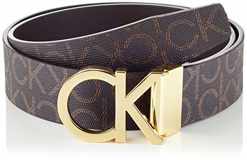 Moda Calvin Klein 3.5cm Adj.Belt Cinturón, Negro