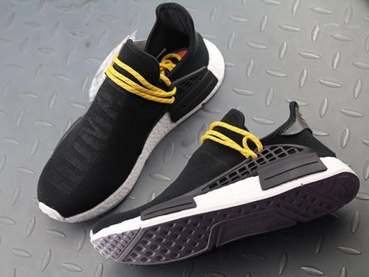 Adidas Nmd Human Race Black and Yellow Running Shoes 