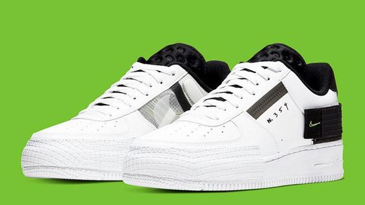 Nike AF1 Type White Black Volt