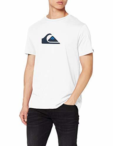 Social Quiksilver Comp T-Shirt Men Camiseta de Manga Corta, Hombre, Blanco