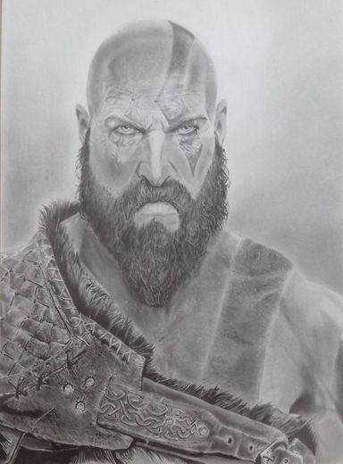 Desenho Realista - Kratos / God of war