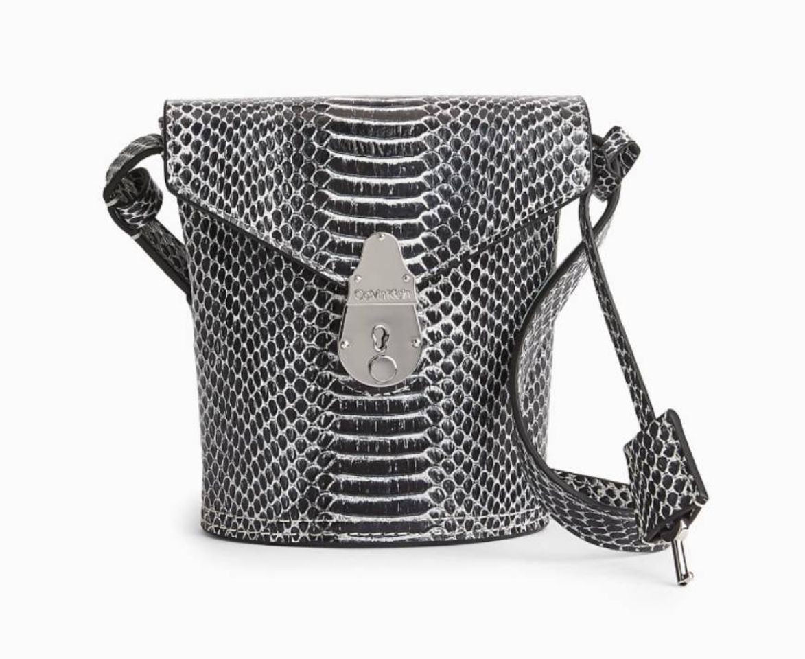 Fashion Lock Mini Snake Leather Bucket Bag