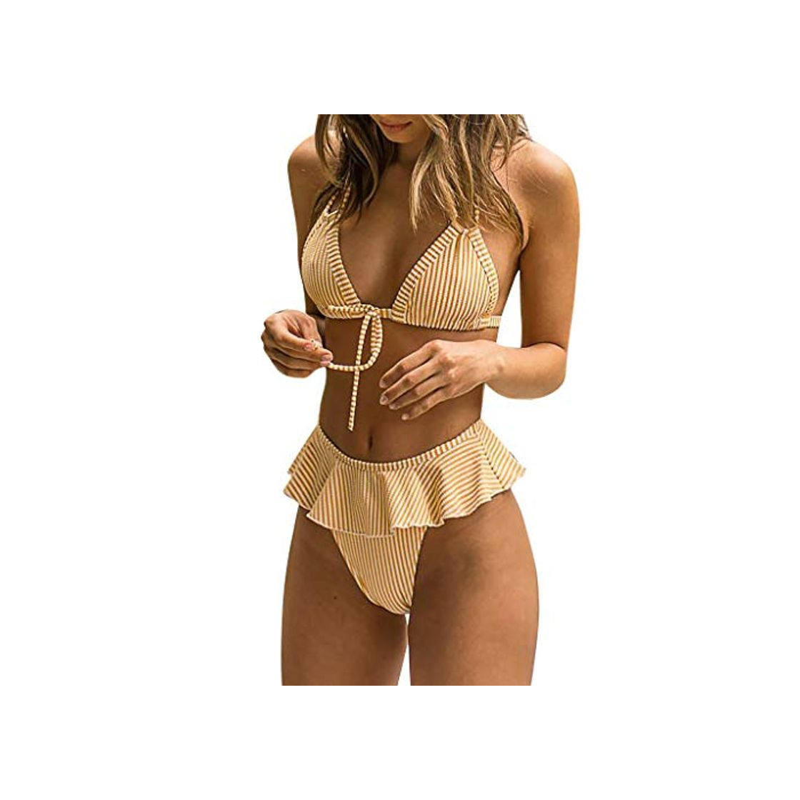 Product Bikini Mujer Push Up riou Verano con Volantes Dividido Bikini Conjunto de Traje de BañO Ropa de Playa Trajes de natación Beachwear Bikini Mujer 2019 Tops y Braguitas vikinis