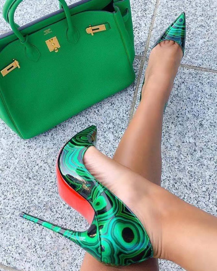 Fashion Hermés Green Scarpin 