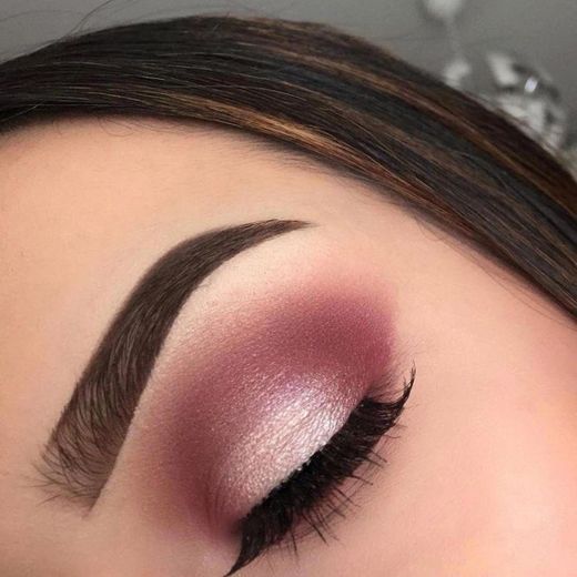 inspiração make rosa com brilho 💖