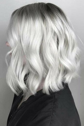 cabelo curto platinado 😍