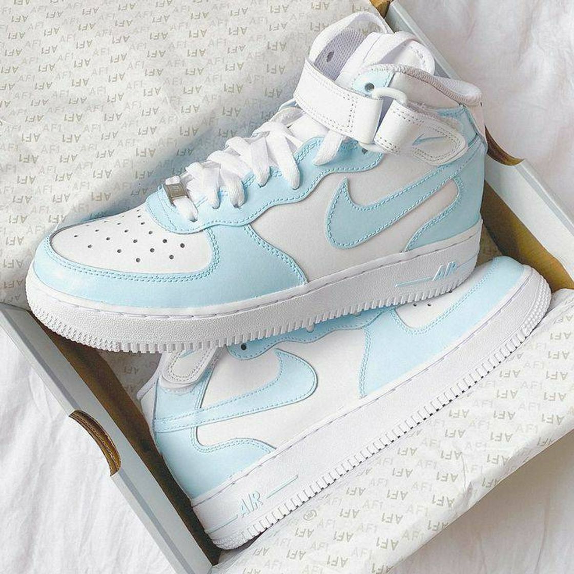 Fashion tênis nike branco com azul claro 💙😍