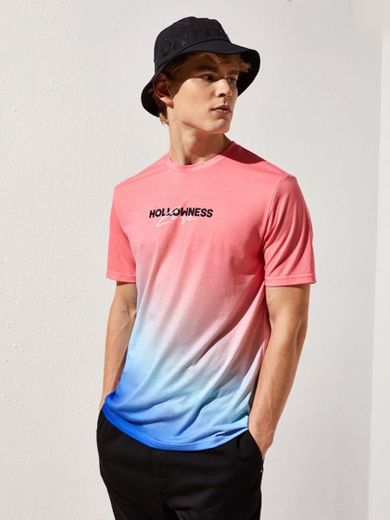 Camiseta Masculina Multicolorido Carta Férias