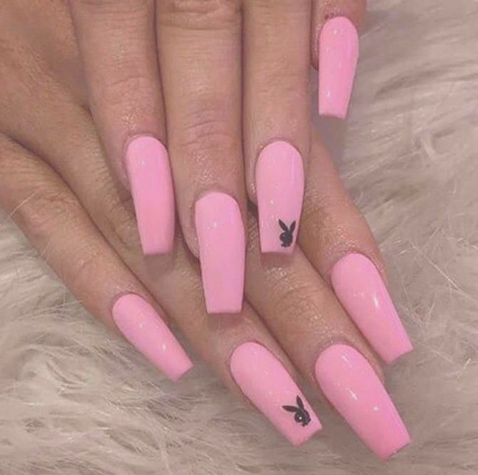 Fashion unhas playboy rosa 💅🏻