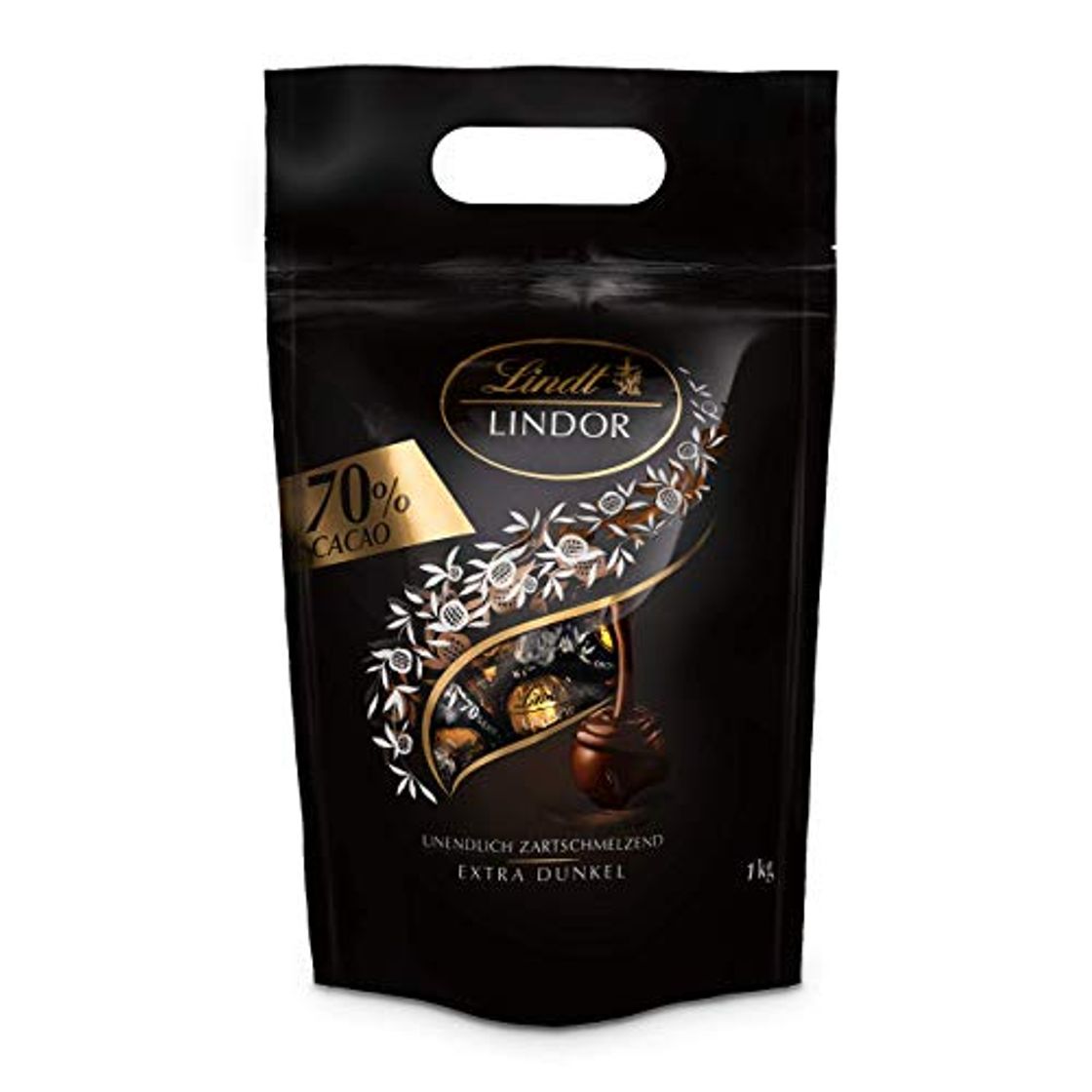 Producto Lindt Lindor Bolsa 1Kg Bombones de Chocolate Negro 70% Cacao