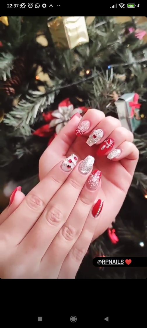 Belleza Uñas de gel Navideñas ☃️