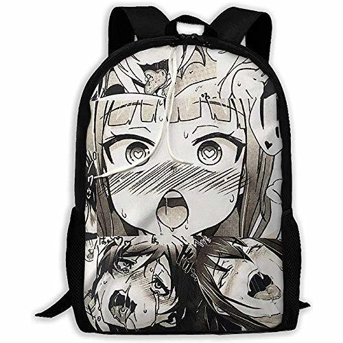 Lugares Anime Ahegao Print Mochila para Adultos Mochila de Viaje Bolsas de Negocios