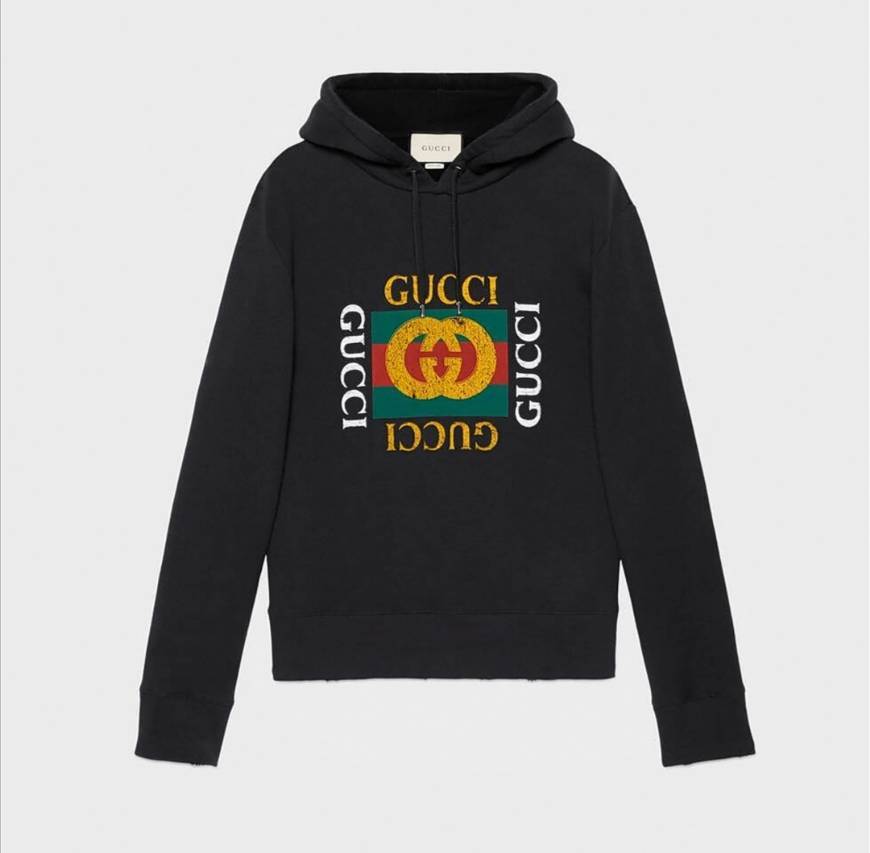 Moda Moletom oversize com logotipo da Gucci


