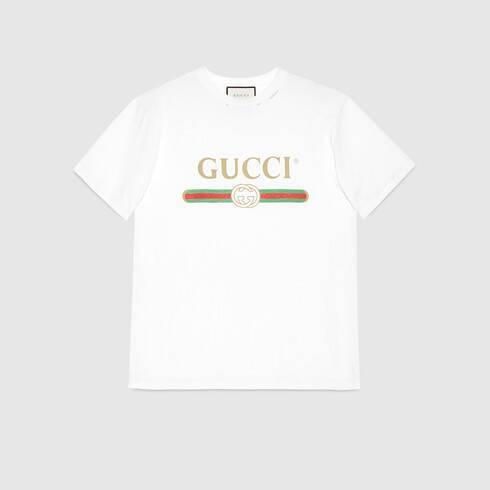 Oversize T-shirt with Gucci logo