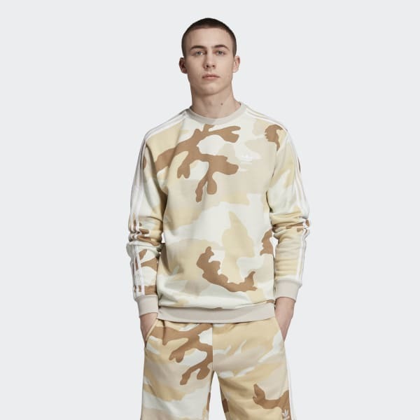 Fashion Blusa Moletom Camouflage Crewneck