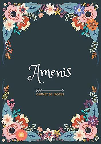 Libro Amenis - Carnet de notes: Design floral, Prénom personnalisé Amenis