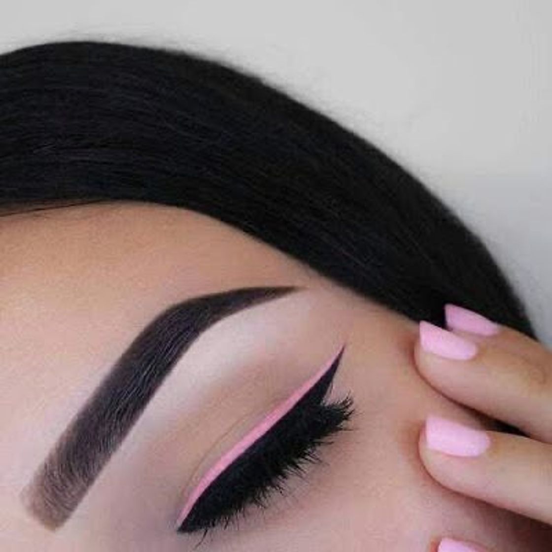 Social Delineado traçado Rosa Make up