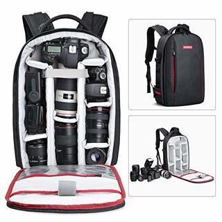 Electrónica Beschoi Mochila Fotográfica Multifunción y Impermeable para Cámaras Réflex Digital SLR Lente