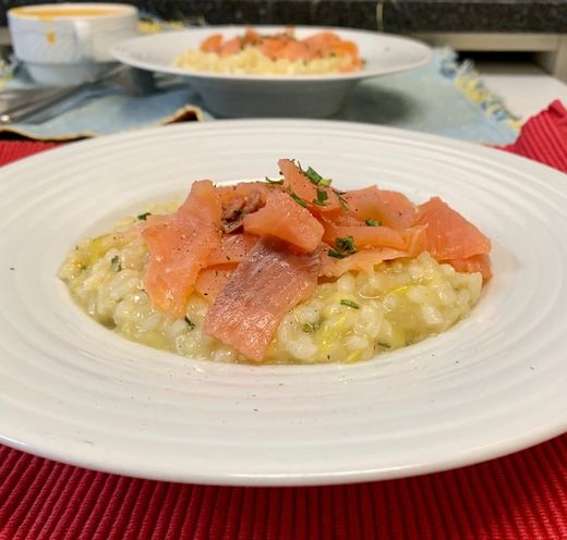 Risoto de salmão 