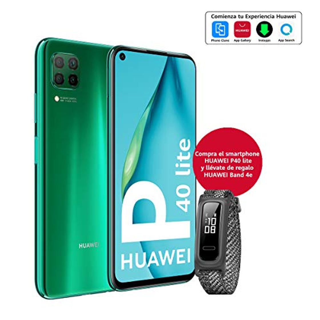 Eletrónico HUAWEI P40 Lite - Smartphone 6.4" (Kirin 810, 6GB RAM,128GB ROM, Cuádruple