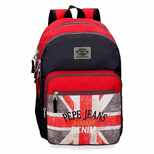 Moda Mochila 46cm Pepe Jeans Calvin doble cremallera adaptable