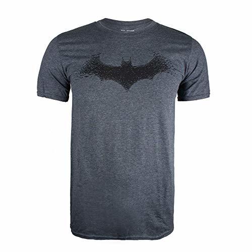 Social DC Comics Batman-Bat Logo Camiseta, Gris