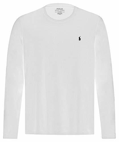 Places Ralph Lauren - Polo Camiseta-Top Manga Larga para Hombre Blanca - L