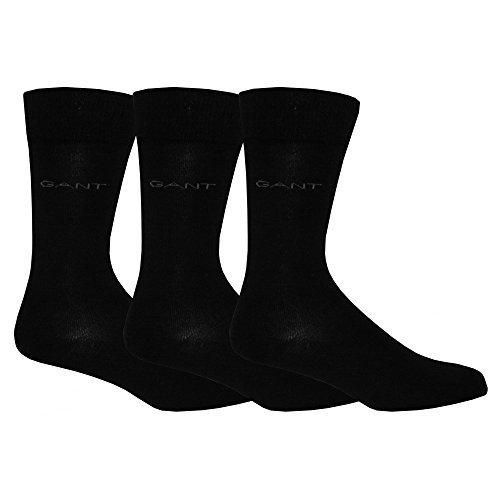 Gant 3-pack Soft Cotton Socks Calcetines, Negro
